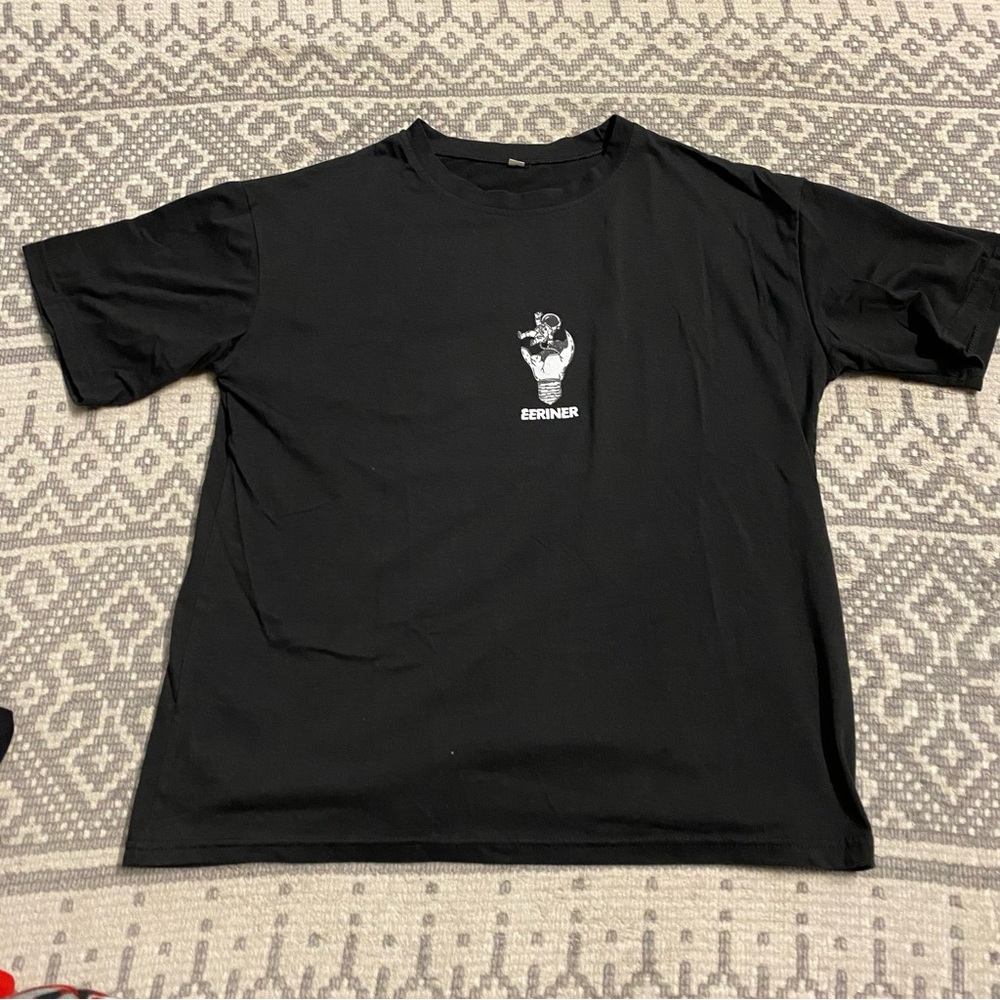 Black Astronaut Design T-Shirt